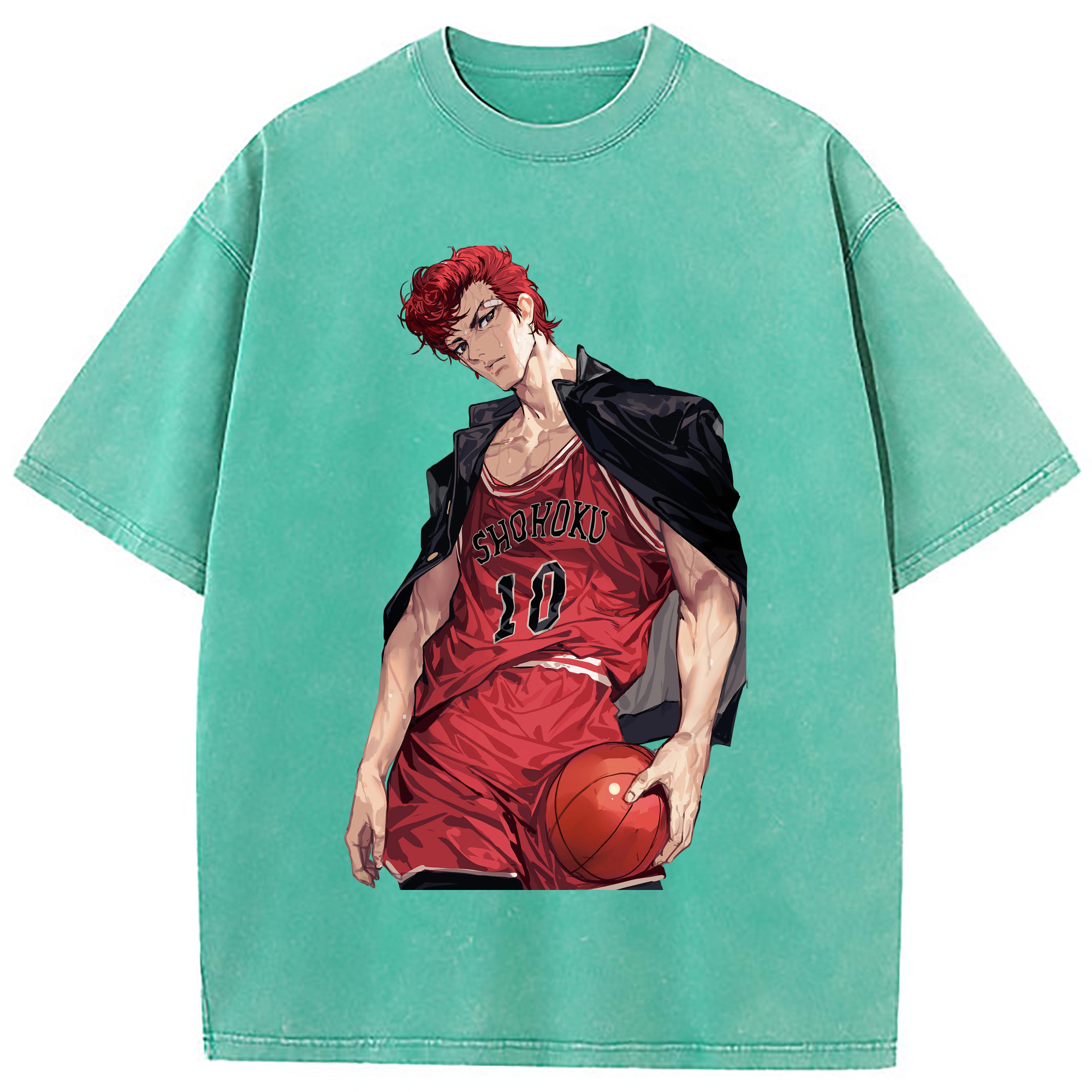 （画像用） SLAM DUNK／スラムダンク 綿100% ヴィンテージ風 半袖Tシャツ（フロントプリント）